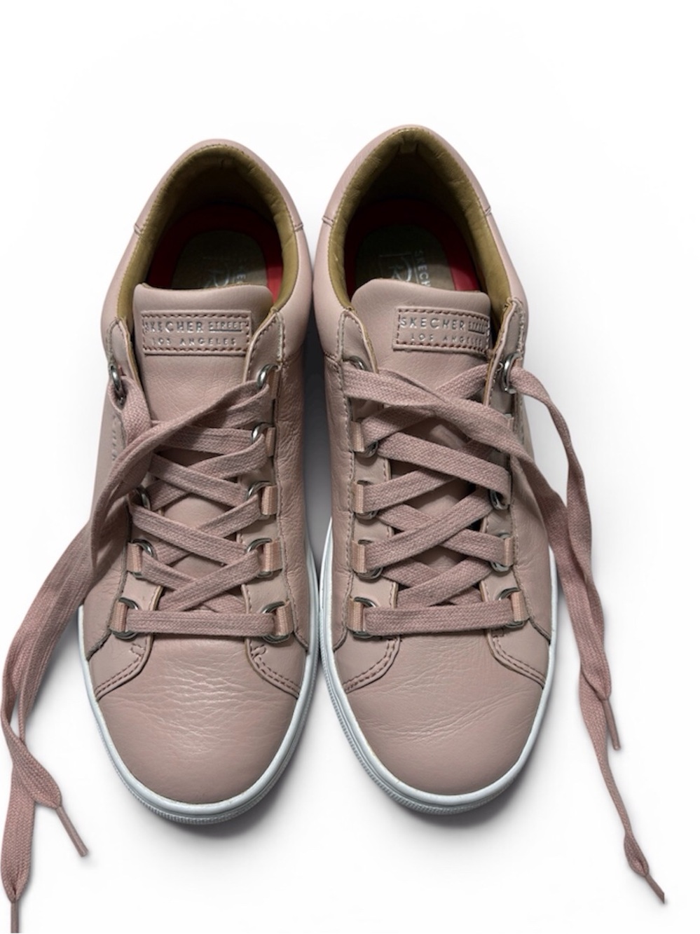 Skechers Street Rise up Blush Pink Leather Low-Top Sneakers